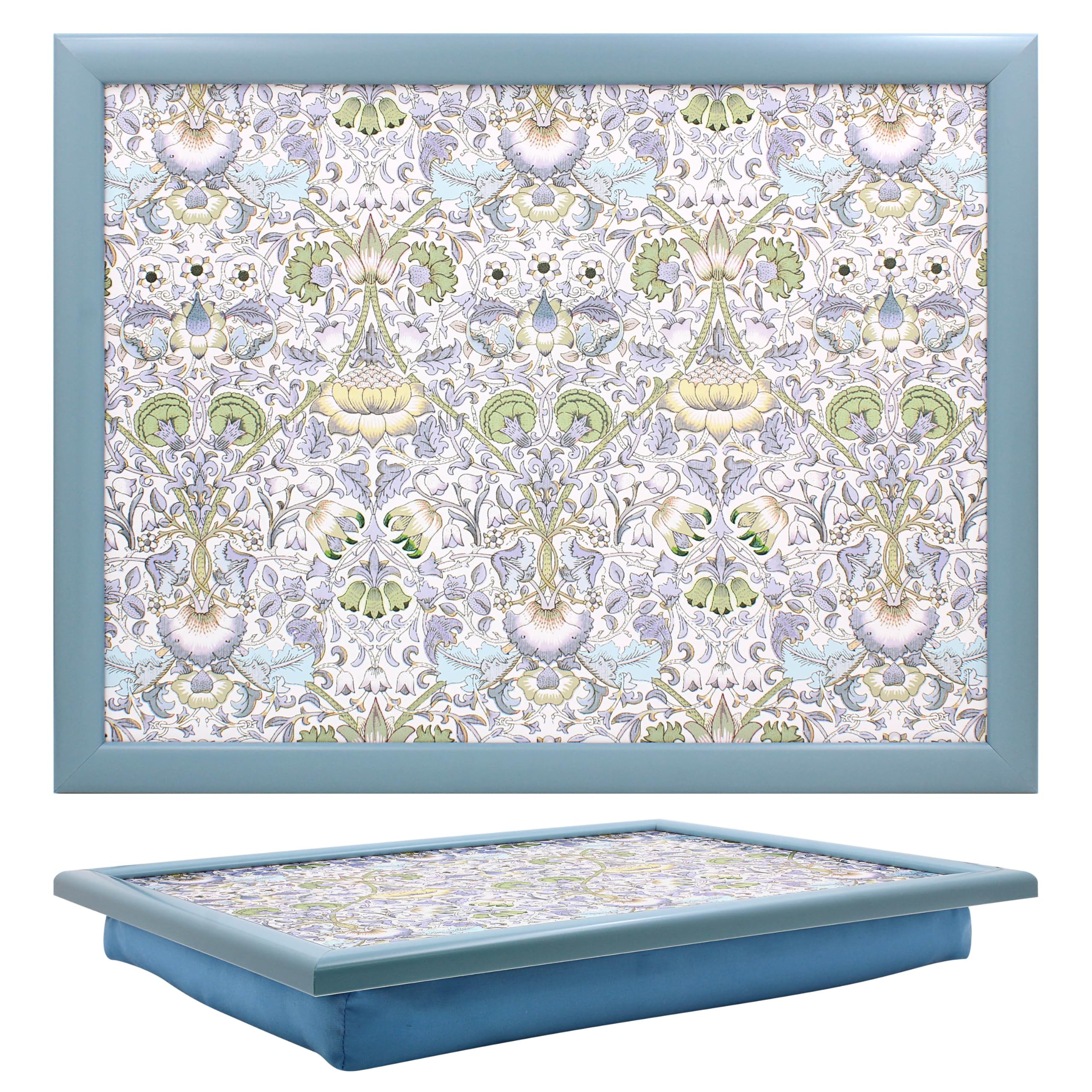 The Leonardo Collection Lodden Laptray William Morris Trays For Food Serving & Breakfast | Comfortable Lap Trays With Bean Bag Cushion | Durable Tray For Eating On Lap | Ideal Lap Tray For Adults — image 1