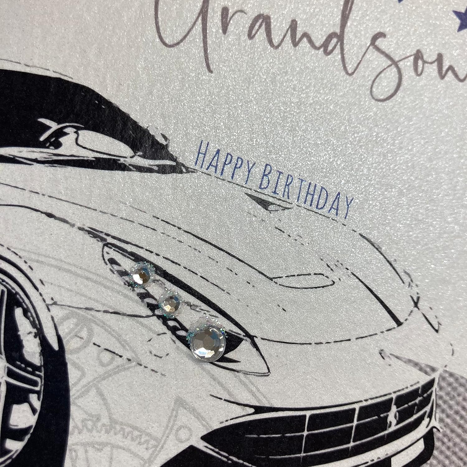 WHITE COTTON CARDS "Grandson 21 Have A Super Birthday Handmade 21st Birthday Card, LLR21-GS