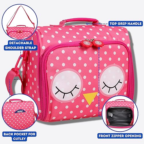 Miniatura 3 de J World New York Casey - Lonchera pequeña para adultos, tamaño mediano, aislada, para niños, búho