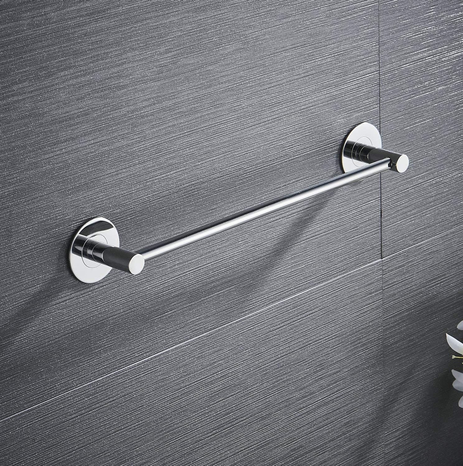 Toallero Baño Adhesivo 30 cm, Acabado Pulido, Acero Inoxidable