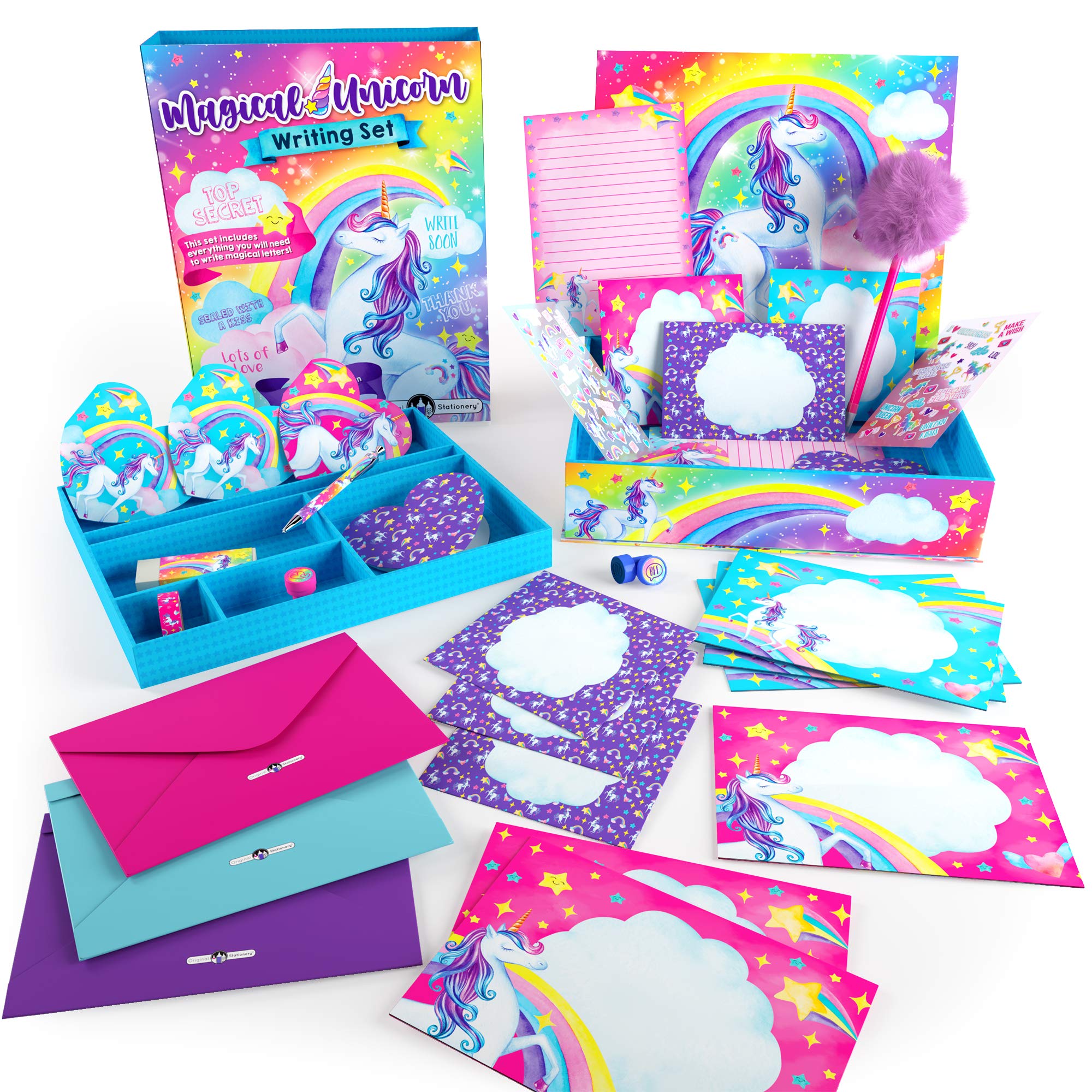 Original Stationery Unicorn Letter Writing Set, 45 Piece Complete