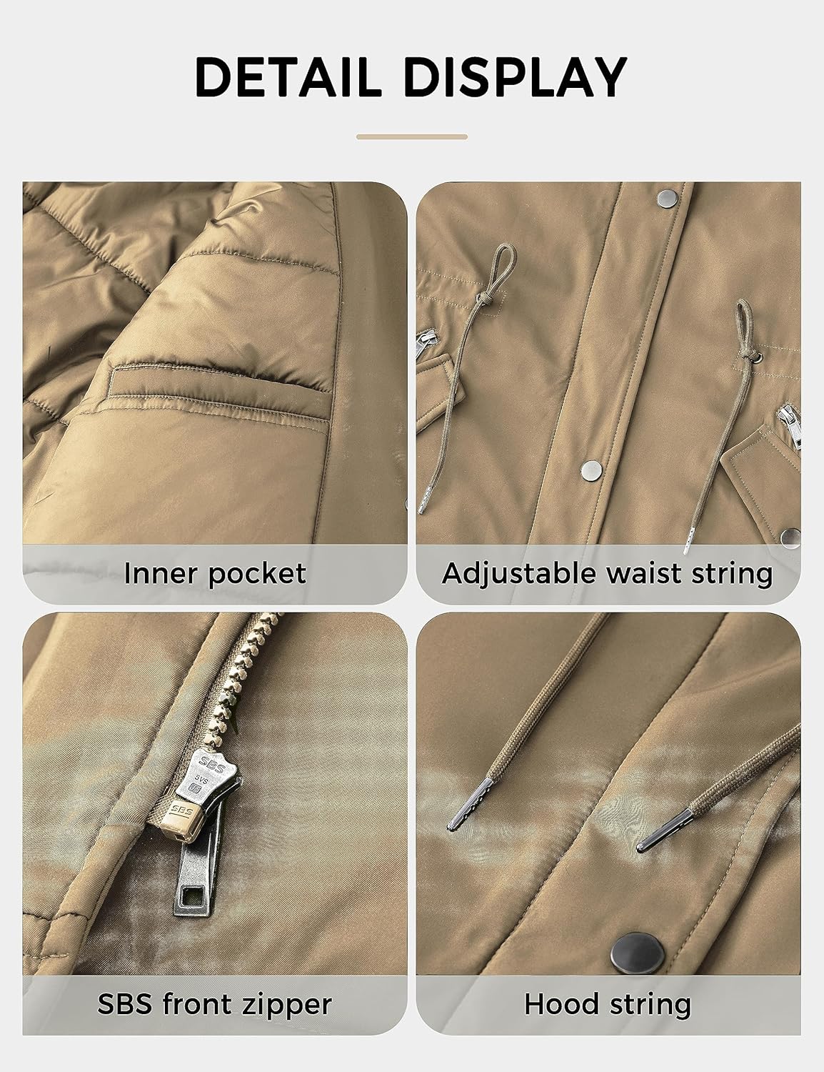 Soularge Women's Plus Size Winter Insulated Parka Coat with Faux Fur Hood - Image 5