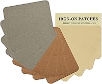 Vista 17 de 12 piezas de parches termoadhesivos de tela de alta calidad, pegamento fuerte, kit de decoración de reparación 100% algodón, tamaño 3 x 4-1/4