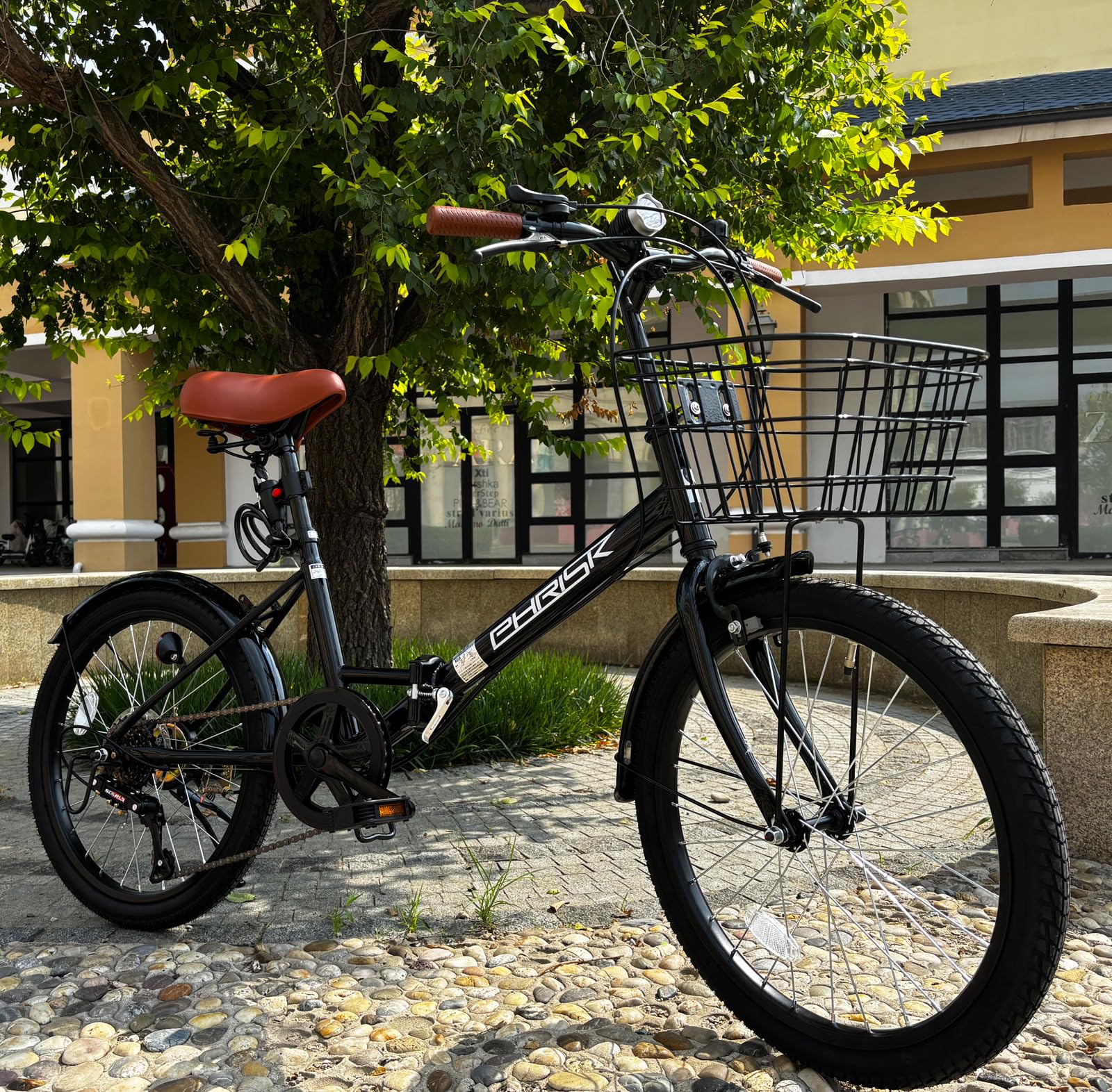 Amazon | PHRISK 折りたたみ自転車 20インチ 軽量 折り畳み自転車 6段