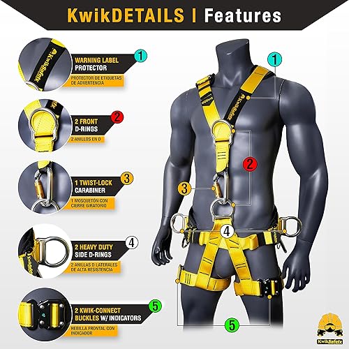 Miniatura 3 de KwikSafety - Charlotte, NC - Arnés de escalada MANDRILL & CANOPY KING  Medio cuerpo, cuerpo completo  Cumple ES y CE
