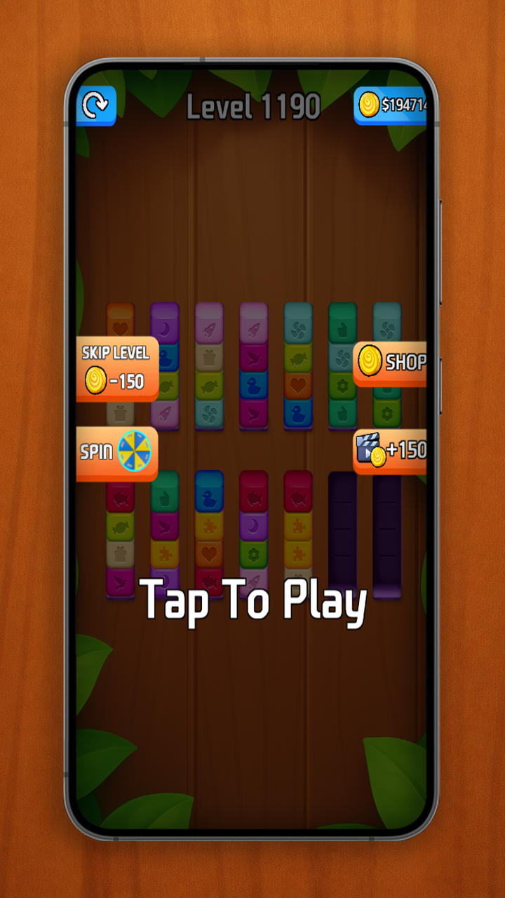 Color Wood Sort – Block Merge Puzzle Game for Phones & Fire Tablets ...