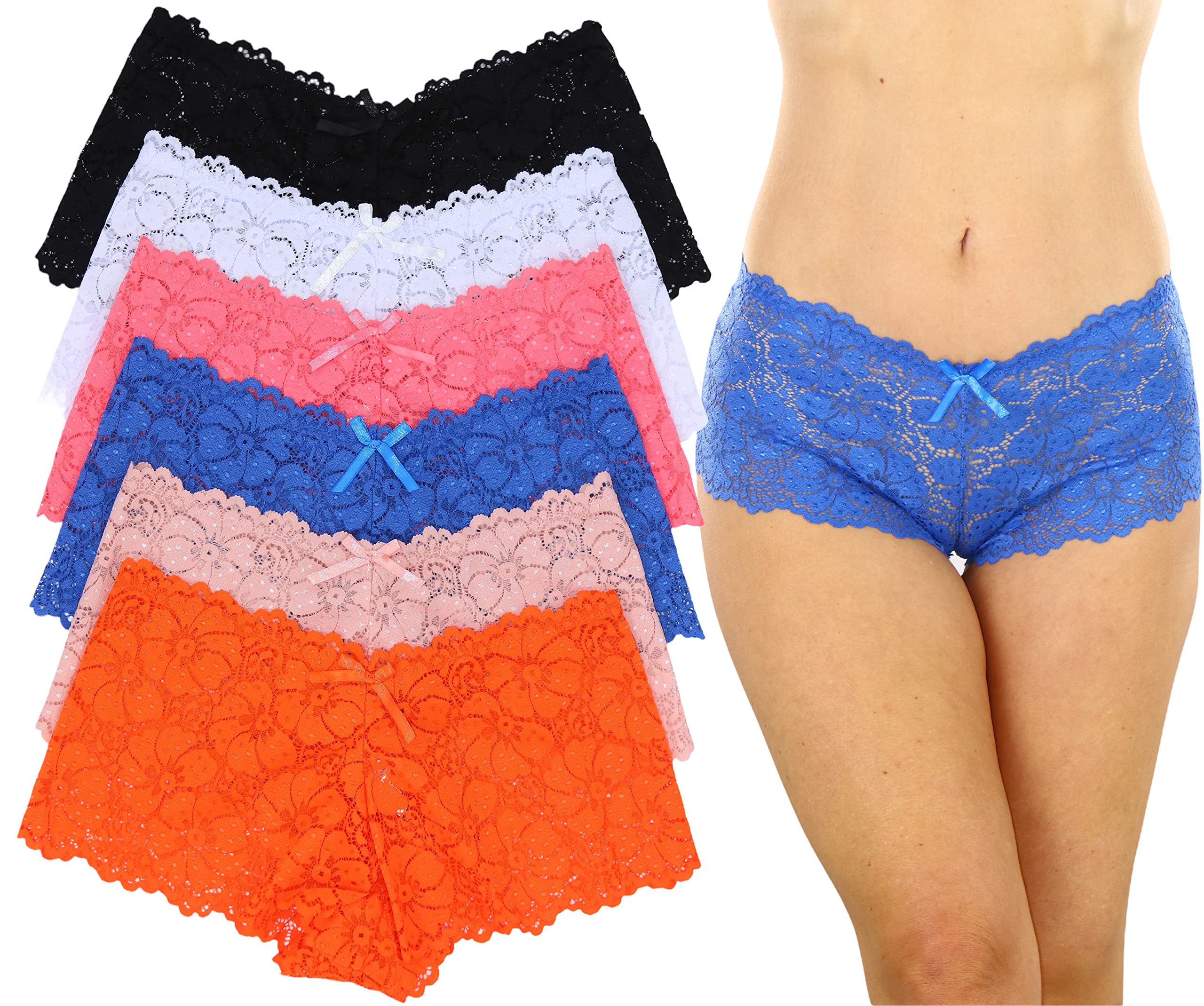 ToBeInStyleWomen's Assorted Pack of 6 Boyshorts or Panties