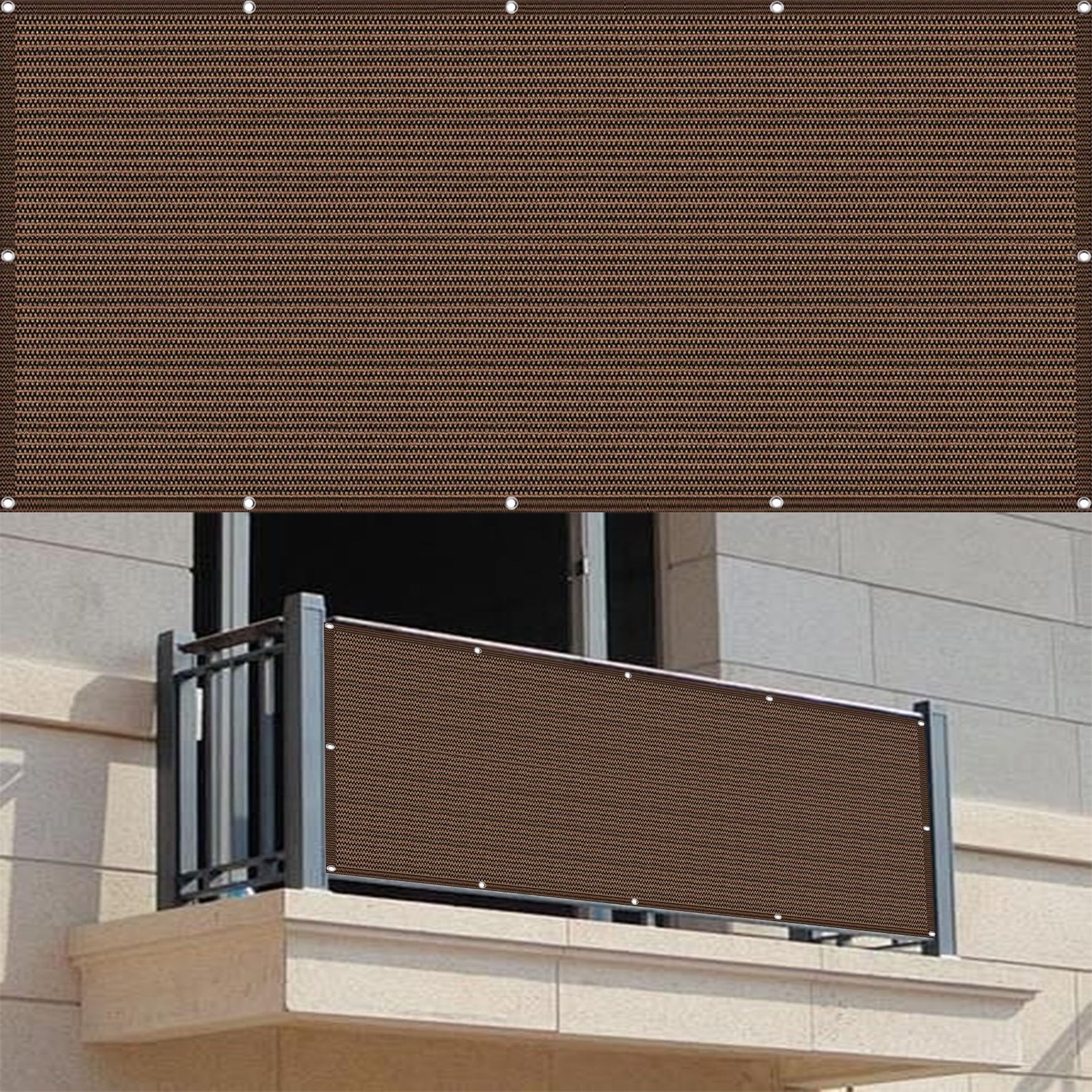Cache vue opaque marron pour aménagement de jardin et lieu de fête