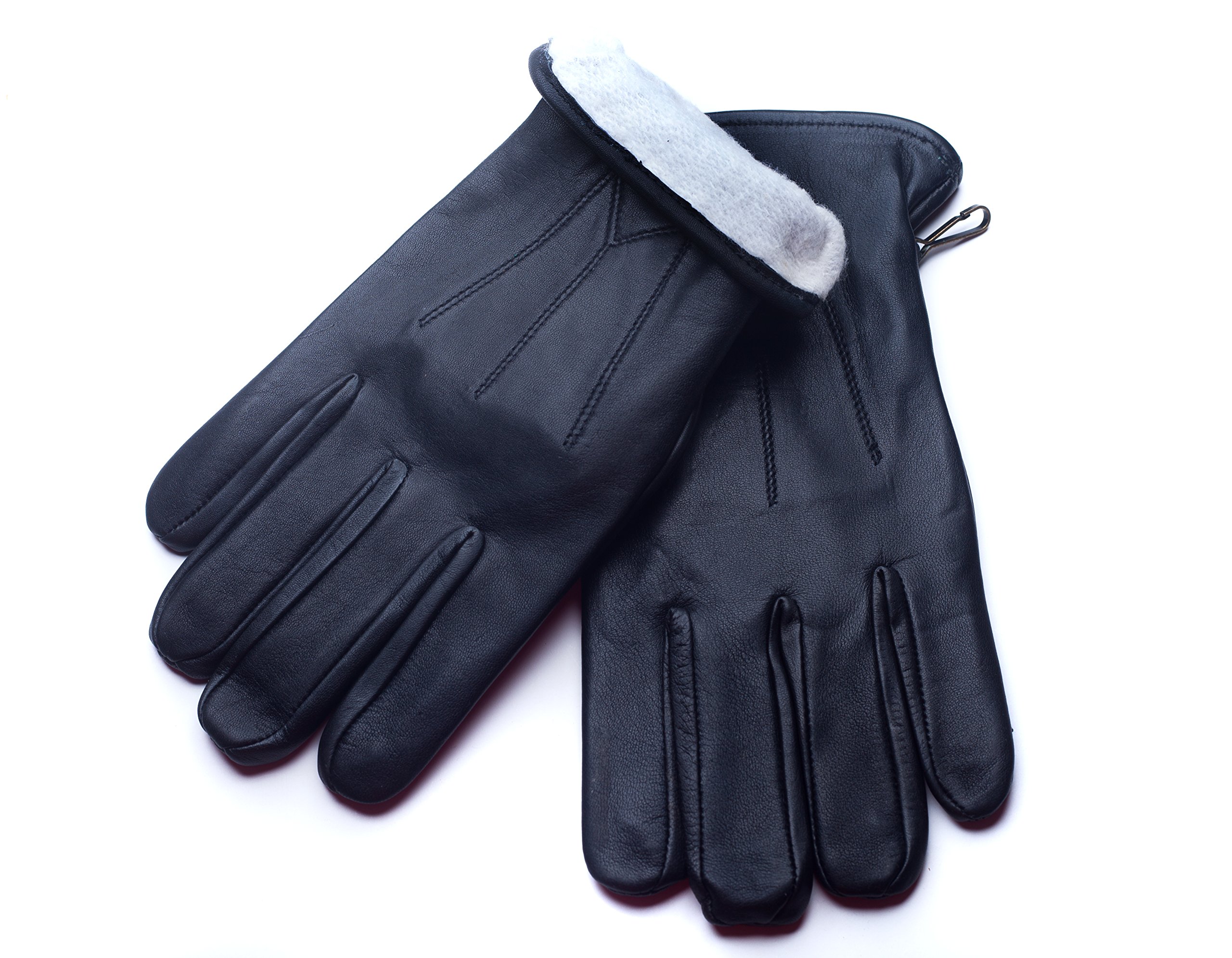 LeatherDrive Men's Premium Lambskin Leather Gloves Ultrasoft Interior Acrylic Lining (Small)