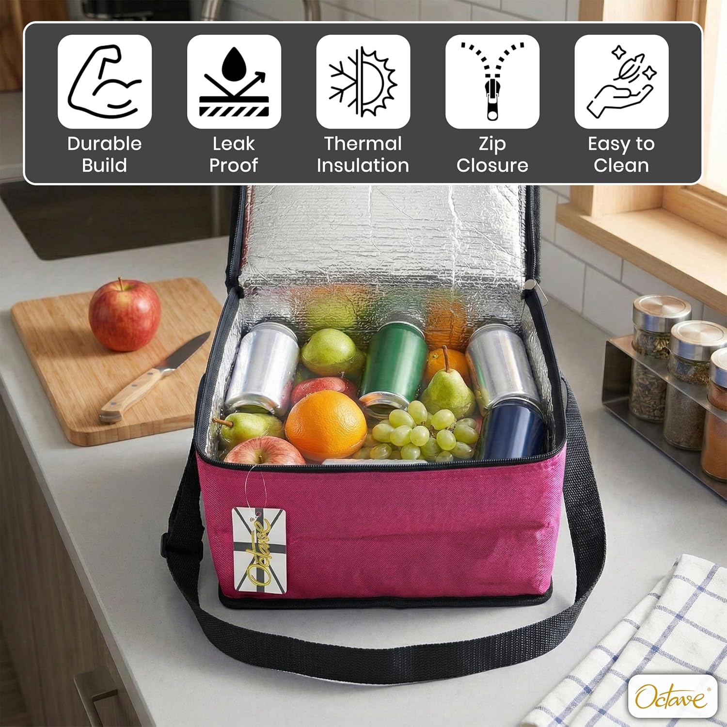 Octave® Insulated Cool Bag Collection Various Styles, Colours & Sizes