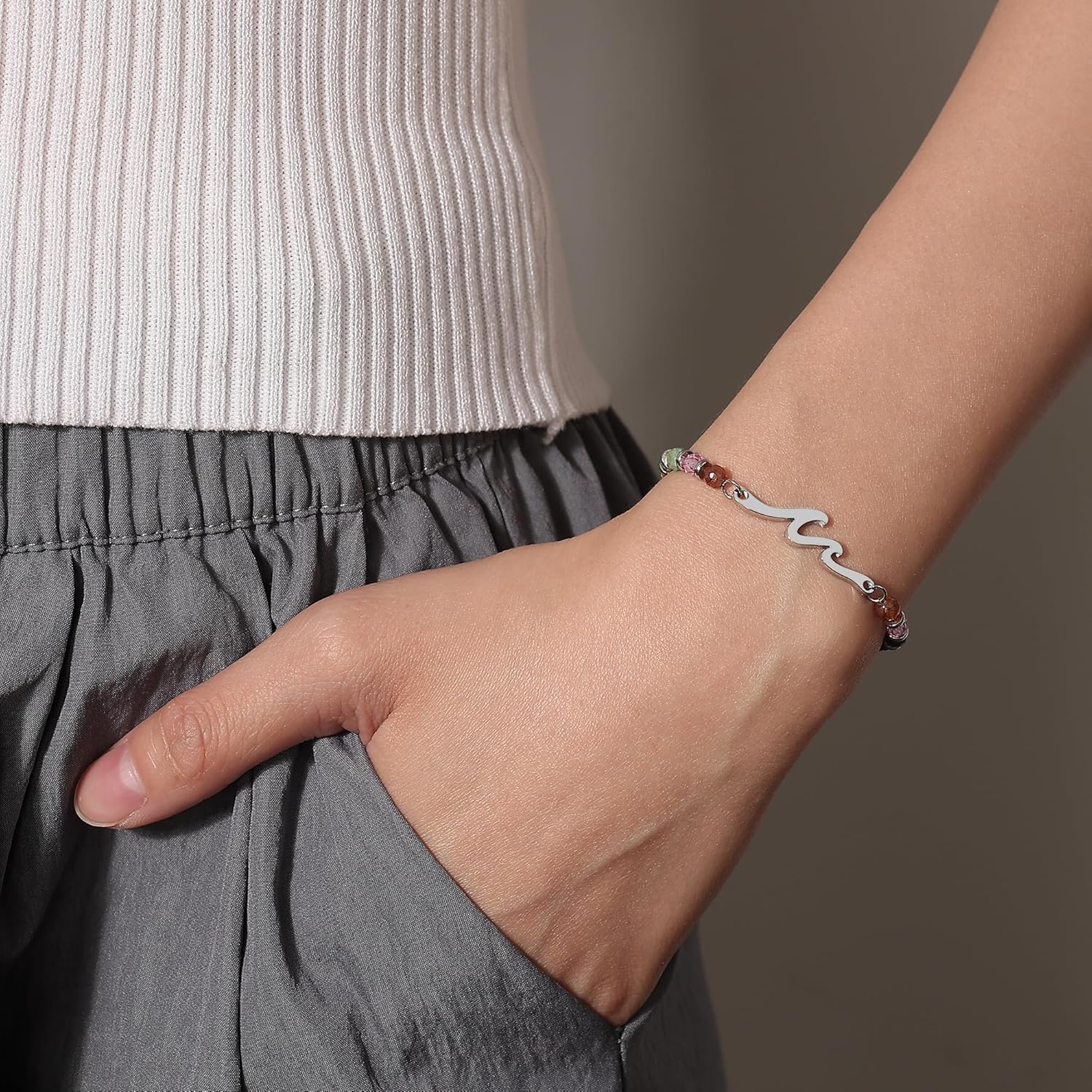 TONY & SANDY Friend Gifts for Women, Unique Valentine's Day Gifts for Her, Sister Gifts from Sister, Wave Bracelet, Christmas Birthday Gifts for Women, Bestie Friendship Bracelets - Image 5