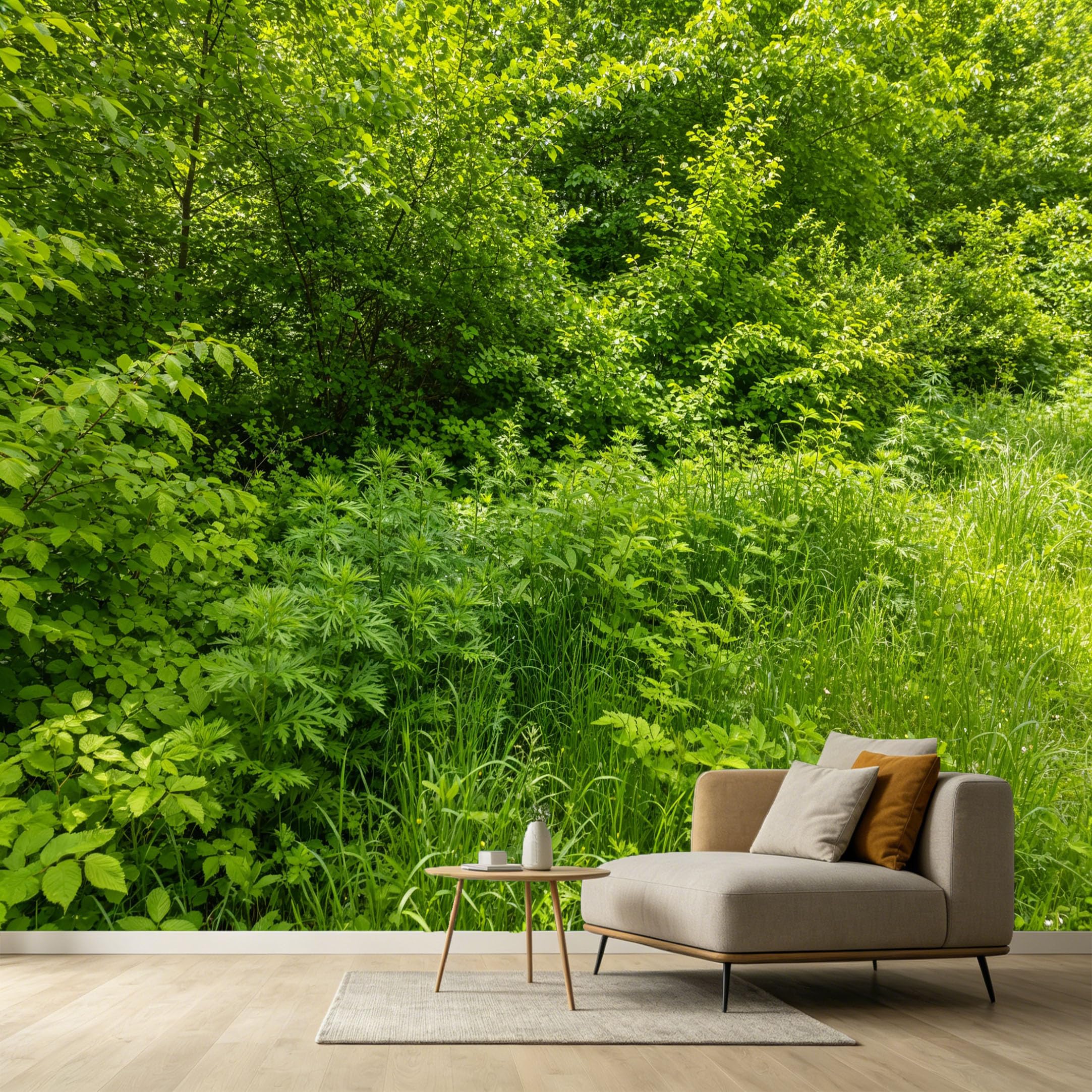 Custom Size Wall Murals Forest Botanical Landscape Sunlit Foliage Woodland Scene SelfAdhesive Wall Fabric Removable Large Wallpaper for Photo Living Room Interior Decor