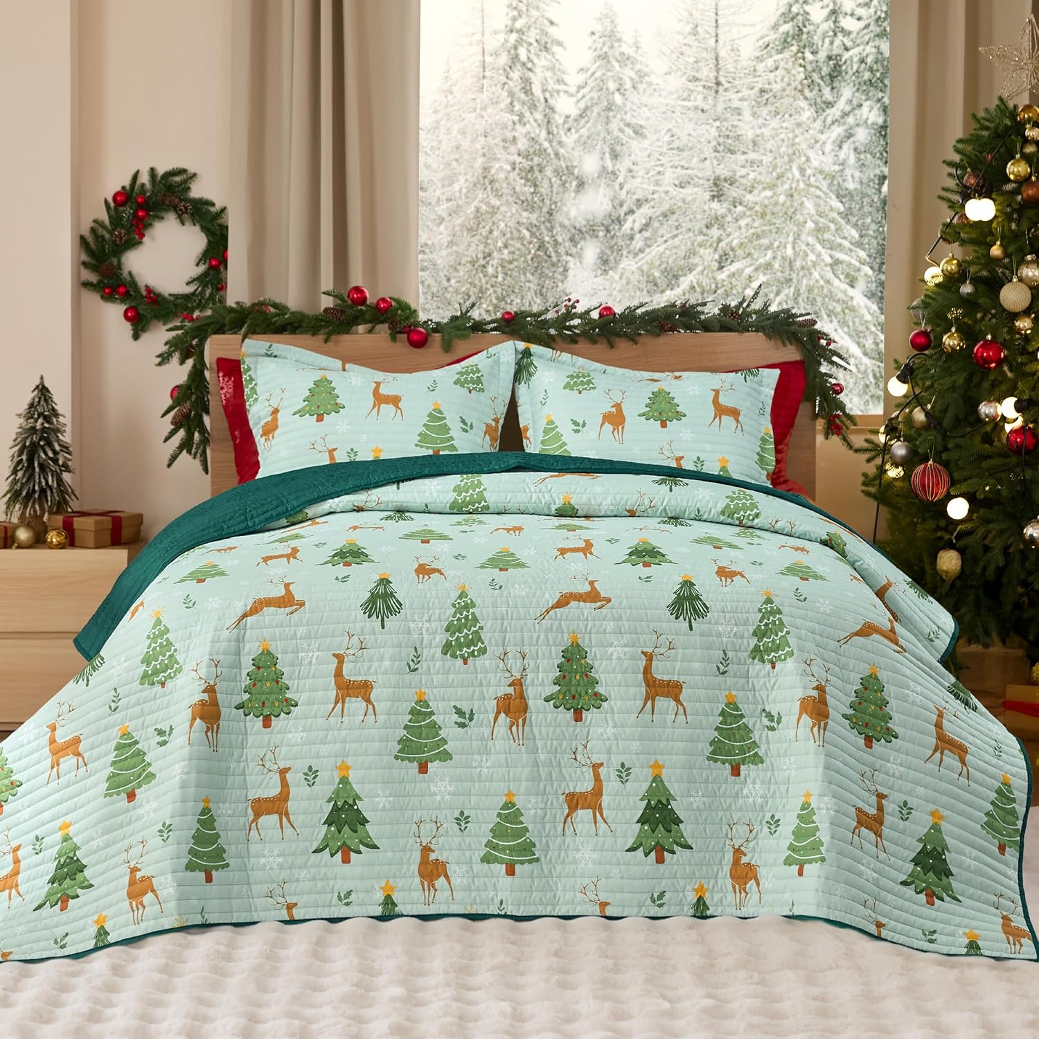 Bedsure Christmas Quilt King