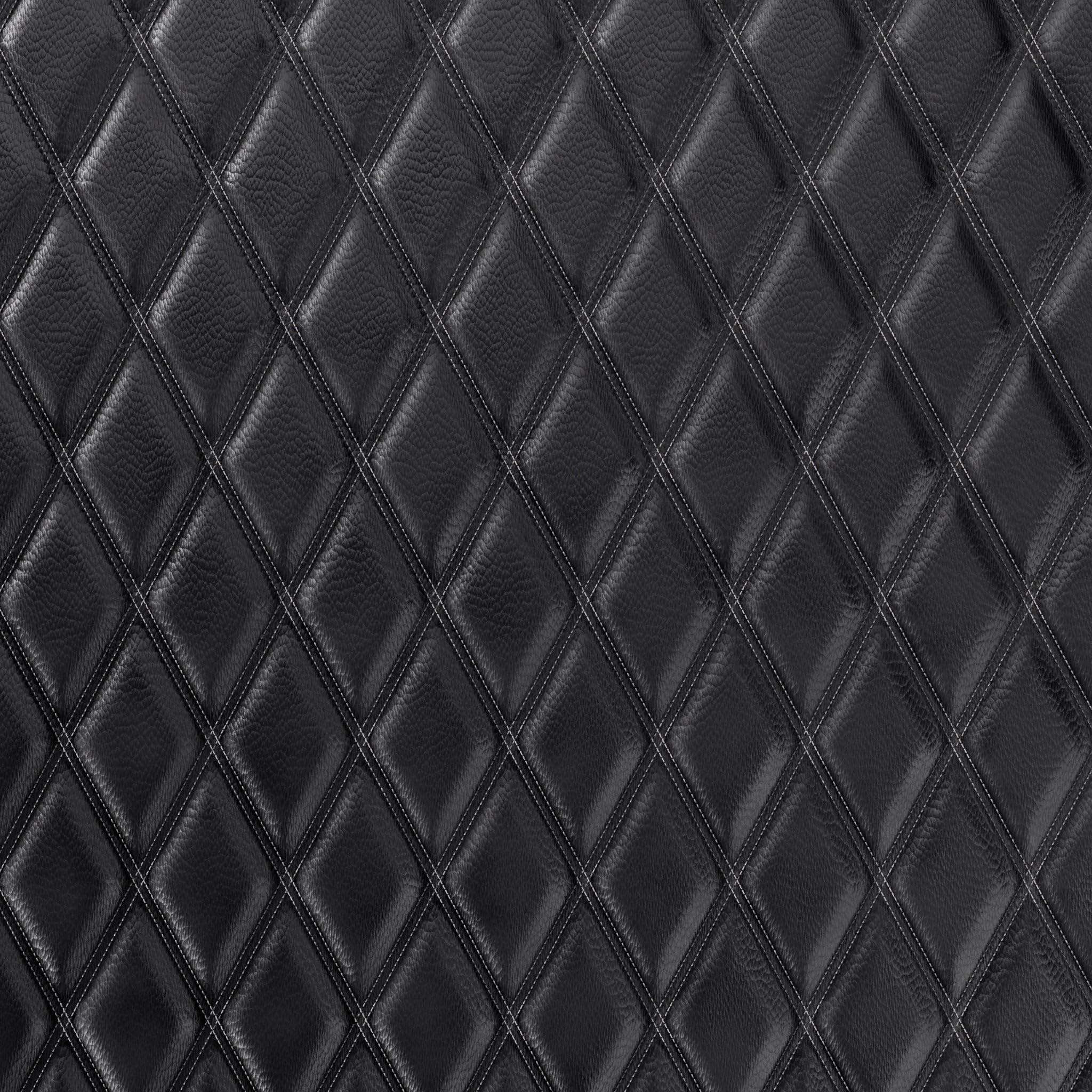 Premium Faux Leather Fabric Fire Retardant Leatherette Upholstery Silver Stitch Waterproof Heavy Duty Leathercloth 2 Metre Length