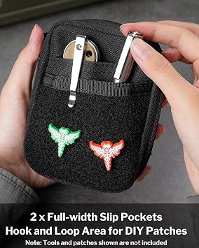 VIPERADE VE31 EDC Pouch Organizer Mini Tool Organiser, Small Pocket Organizer, YKK Zipper Pocket EDC Utility Admin Pouch for Camping Bush Craft/Digital Storage/Traveling/Hiking
