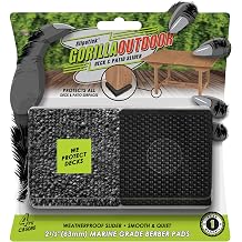 Slipstick GorillaOutdoor Weatherproof 2-1/2 Inch Furniture Sliders for Hard Surface Flooring 4 Pack Heavy-Duty Furniture Movers for Outdoor & Indoor Sliding