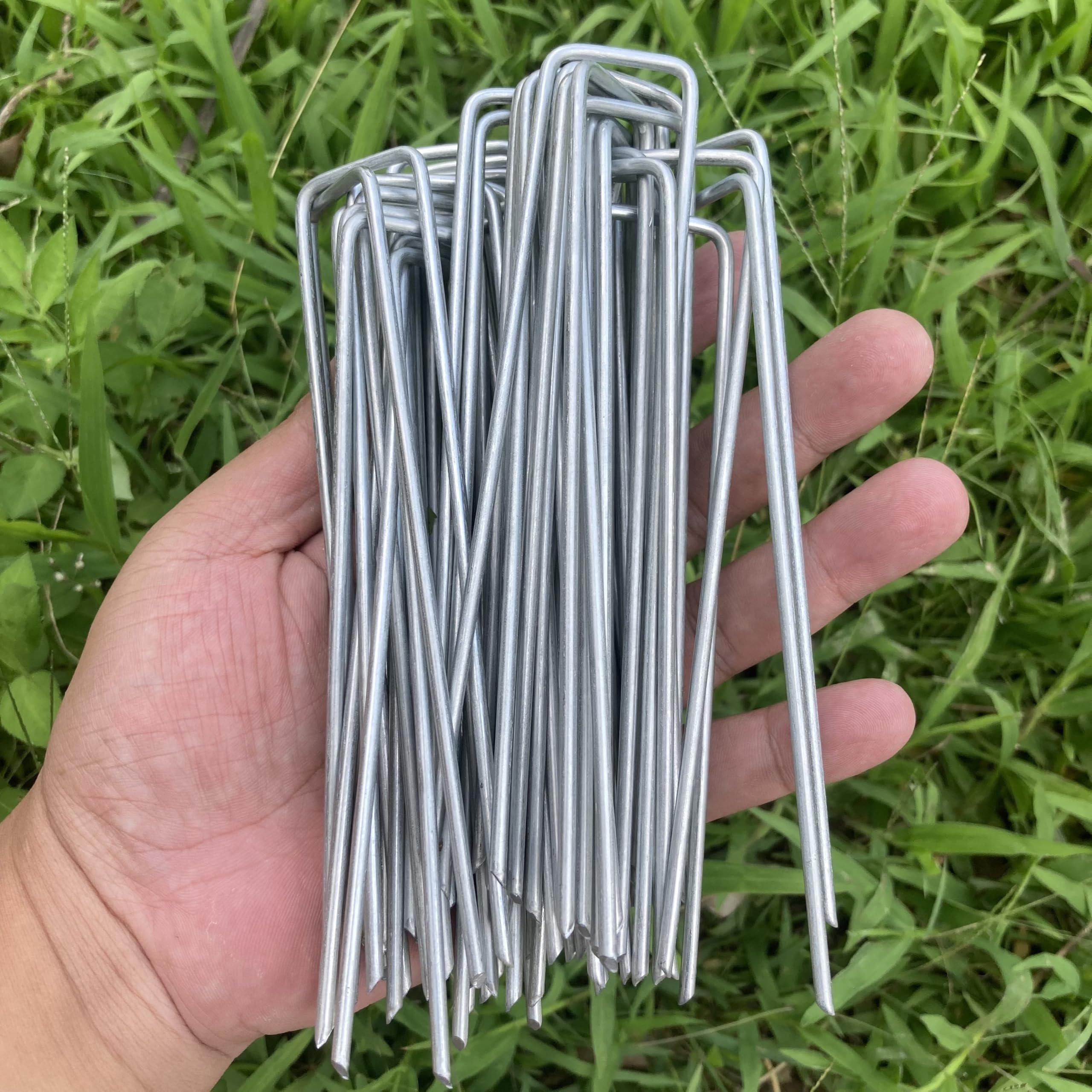 Garten-Heftklammern – 15,2 Cm, Verzinkter Stahl, 10 Stück