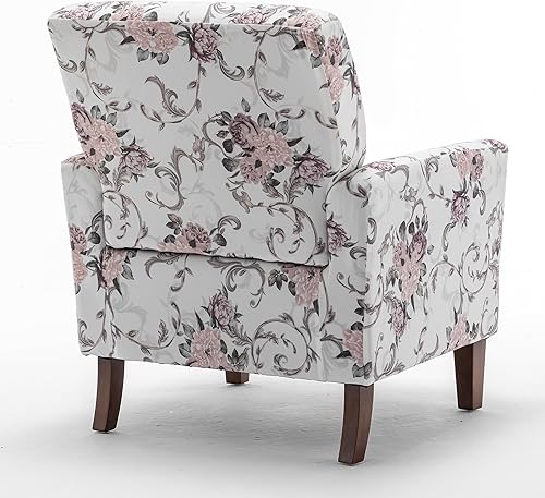 Miniatura 33 de Container Furniture Direct Silla de brazo contemporánea con marco de madera de abedul y tapicería de terciopelo, sillón para decoración de oficina y