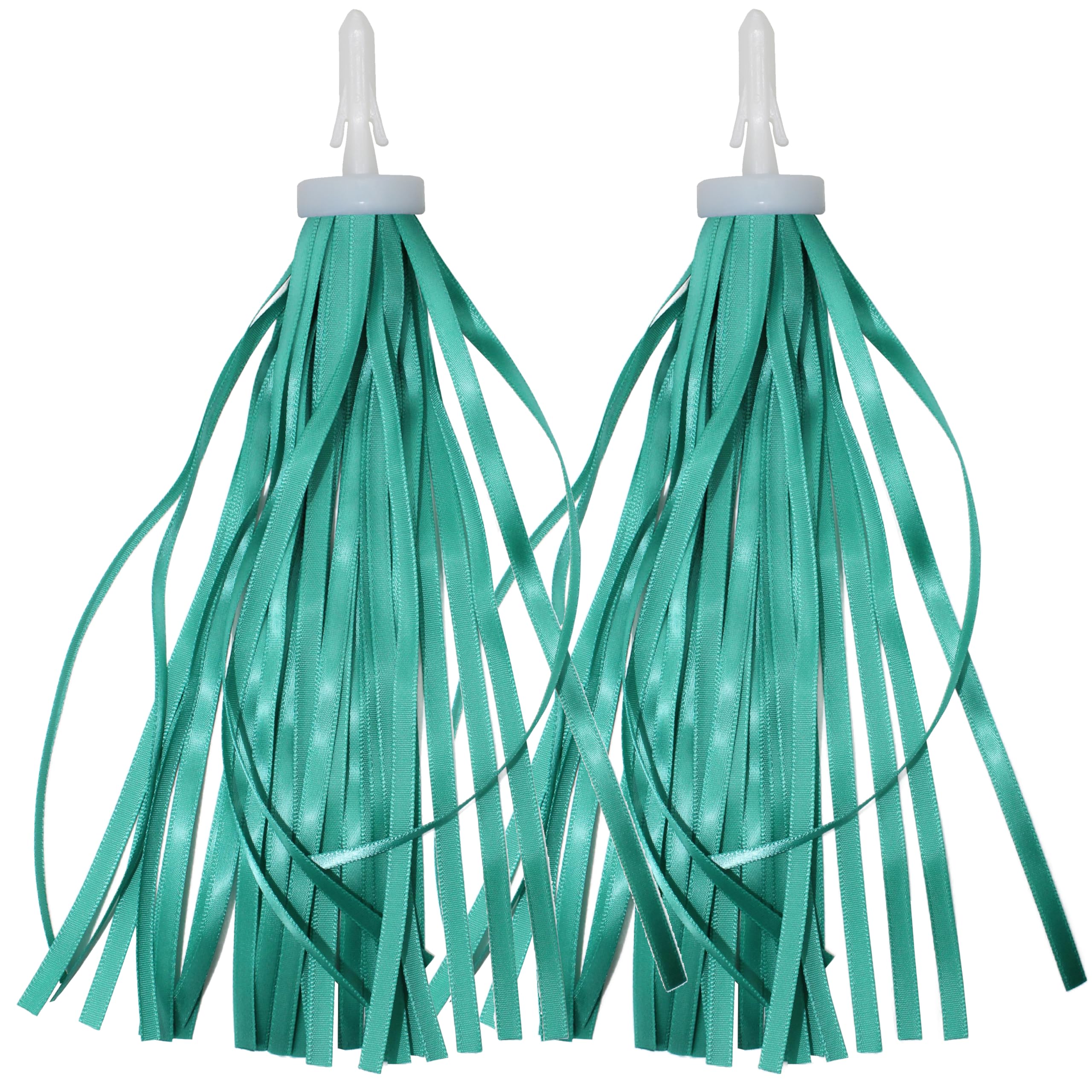 ARTCXC 2pcs 29cm Length Polyester Silky Ribbons Streamers Bike Tassels Handlebar Tassels for Children Kid's Bike,Bicycle,Scooter,Baby Carrier Grips Decoration (Dark Green)