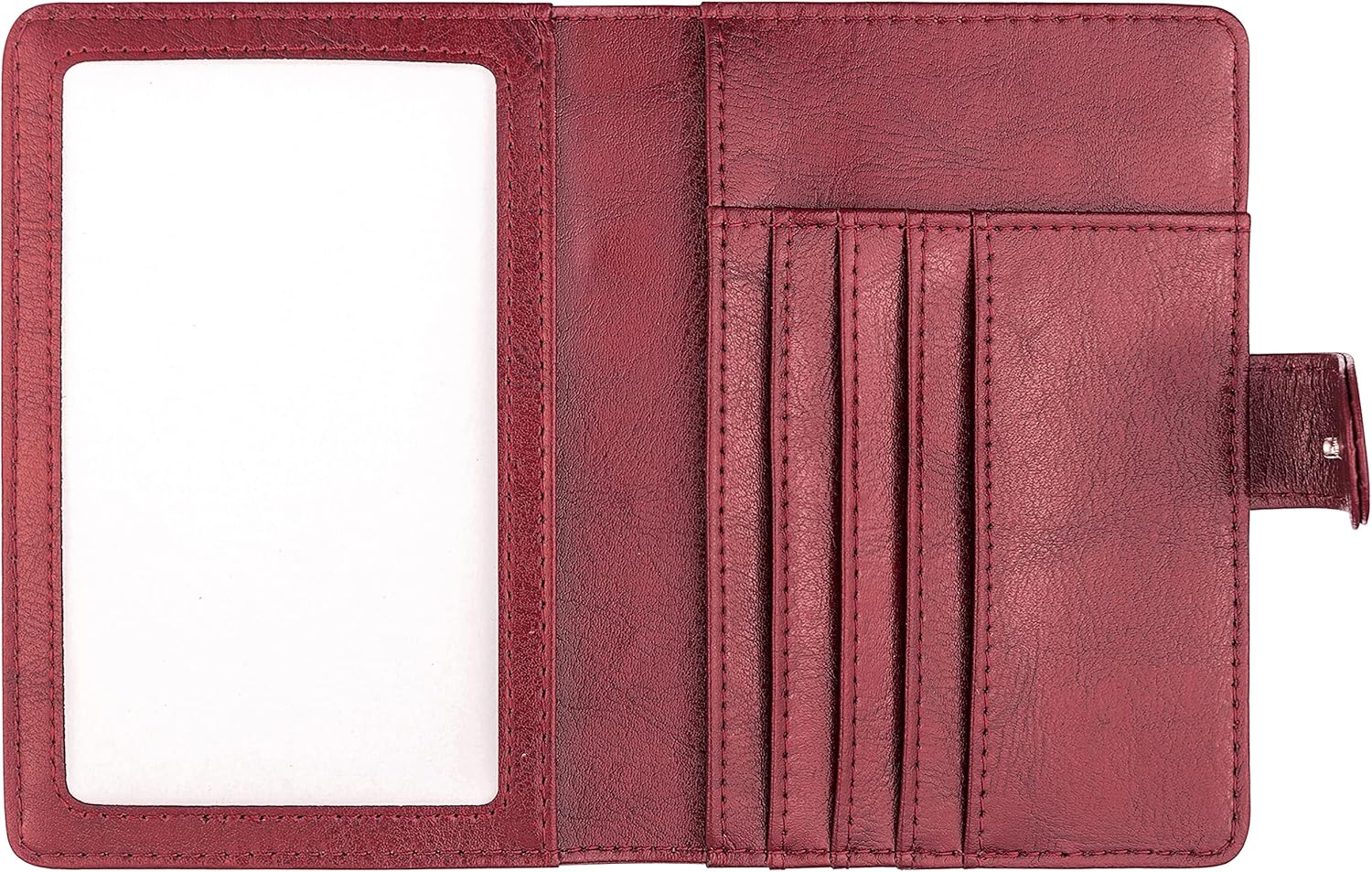  | RFID Blocking Passport and Vaccine Card Holder Cover Case Faux Leather Travel Documents Organizer Protector for Women and Men Passport Wallet (Wine Red) | Passport Covers