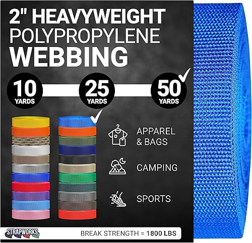 Vista 42 de Strapworks Correas de polipropileno pesado: correas de polietileno resistentes para reparación de equipos de bricolaje al aire libre Negro