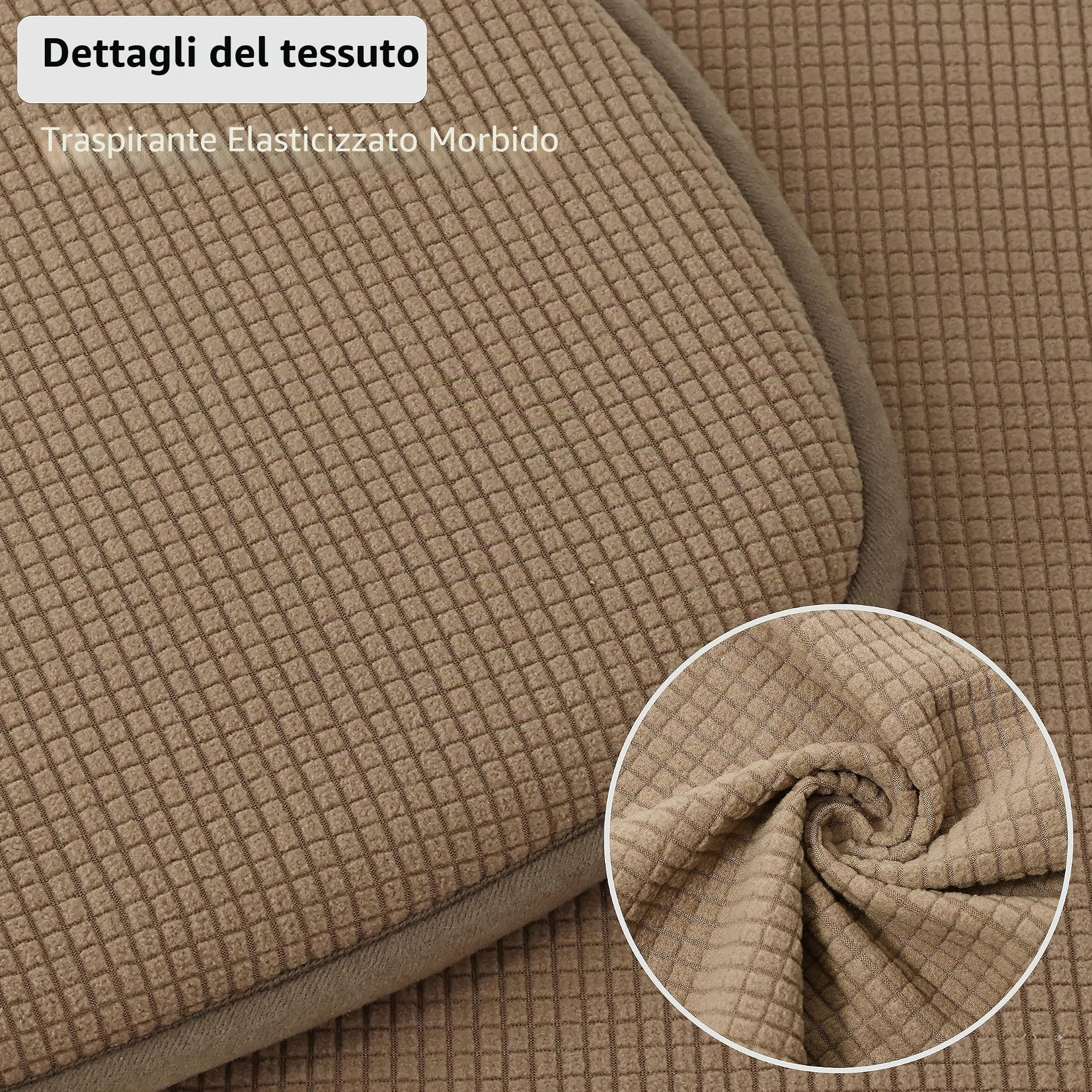 Shinnwa Windsor, Cuscini per sedie da cucina, colore marrone, antiscivolo, per sala da pranzo, con imbottitura in schiuma e copertura testurizzata, confezione da 4 (43 x 49 cm)