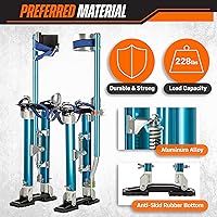 Vista 8 de Pentagon Herramienta profesional 18"-30" zancos azules para paneles de yeso de la más alta calidad