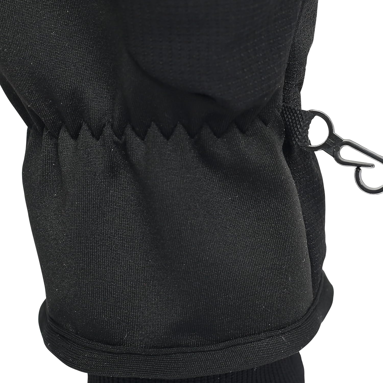 Heat Logic Unisex 2-Layer Woven Stretch Gloves with Fleece Lining and Touchscreen Compatibility for Men and Women - M/L (Black) - Image 6