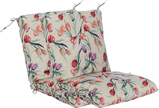 Set of 2 Outdoor Dining Chair Cushions, Patio Seating Cushions, 38x18x4.5 inch, for Garden Patio Furniture Tulip