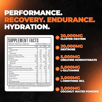 Formula XII Intra Workout Carbs & Post Workout Recovery Powder, Rapidly Absorbed Instant Energy, Boost Exercise Performance, Strength, Endurance & Hydration, 12 Science-Backed Ingredients (Peach)