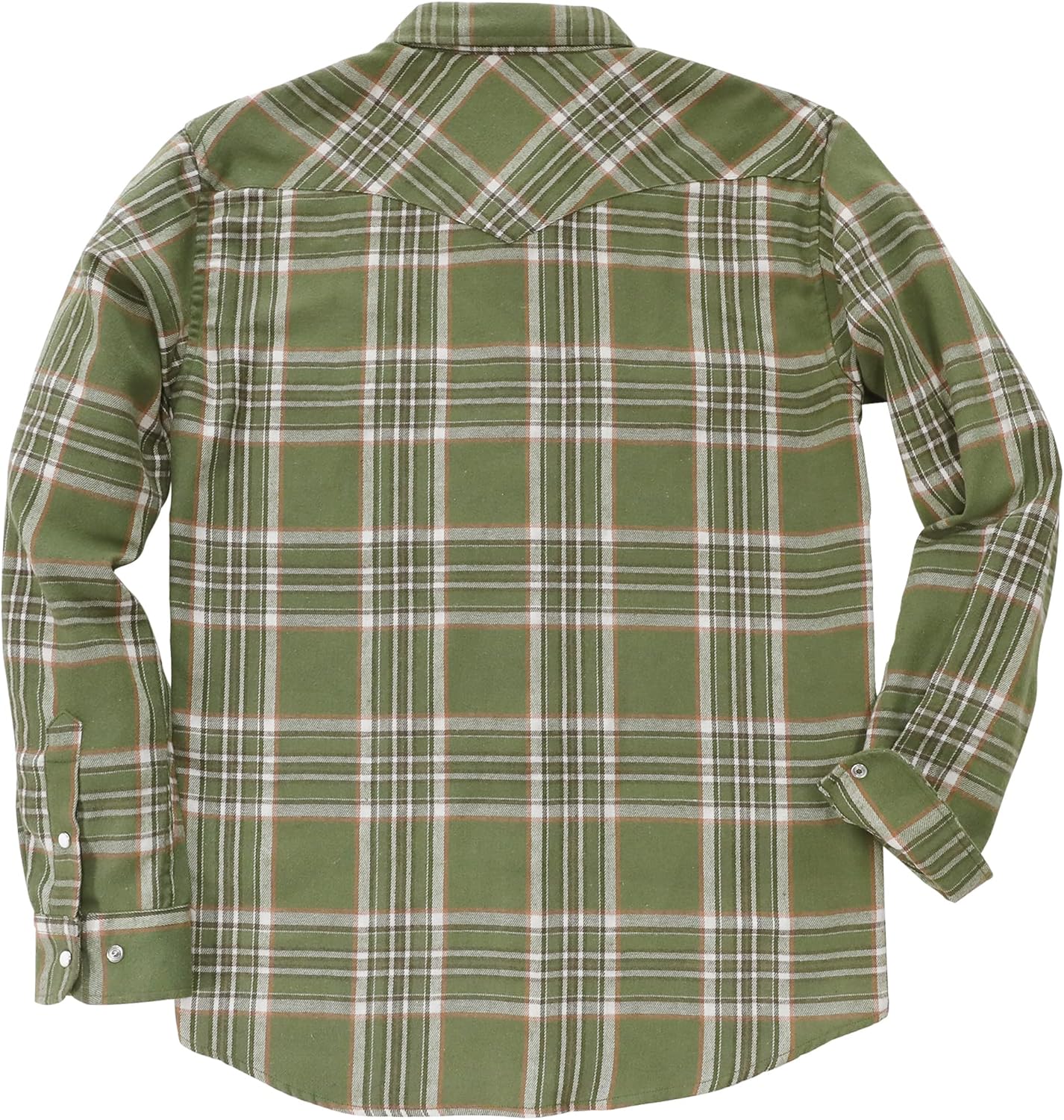 Dubinik® 6 oz Flannel Shirt for Men Western Cowboy Pearl Snap Long Sleeve Work Casual Buttons Vintage Plaid Shirts - Image 2