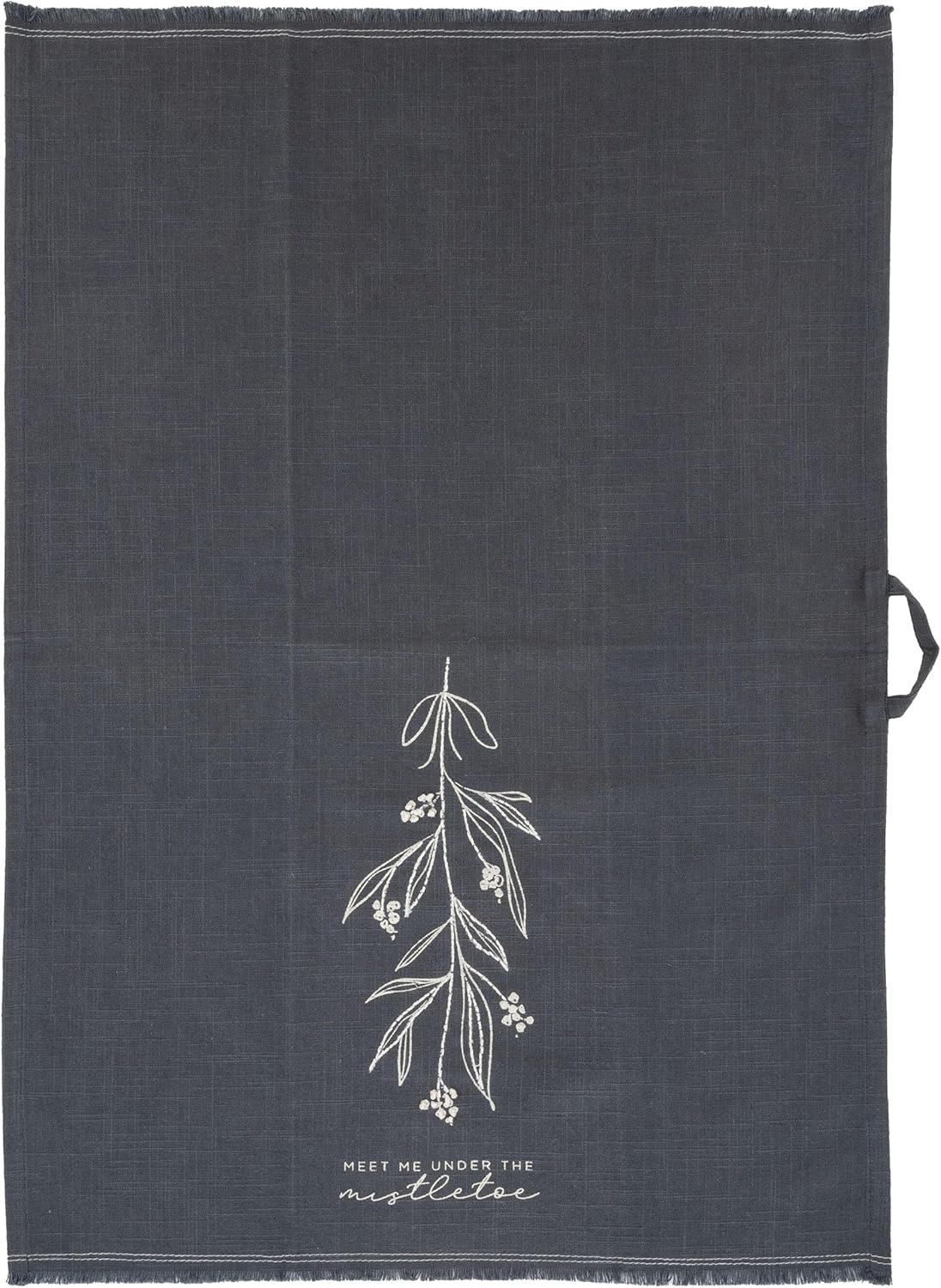 Karma Gifts, Embroidered Cotton Tea Towels, Mistletoe, Small - Image 2