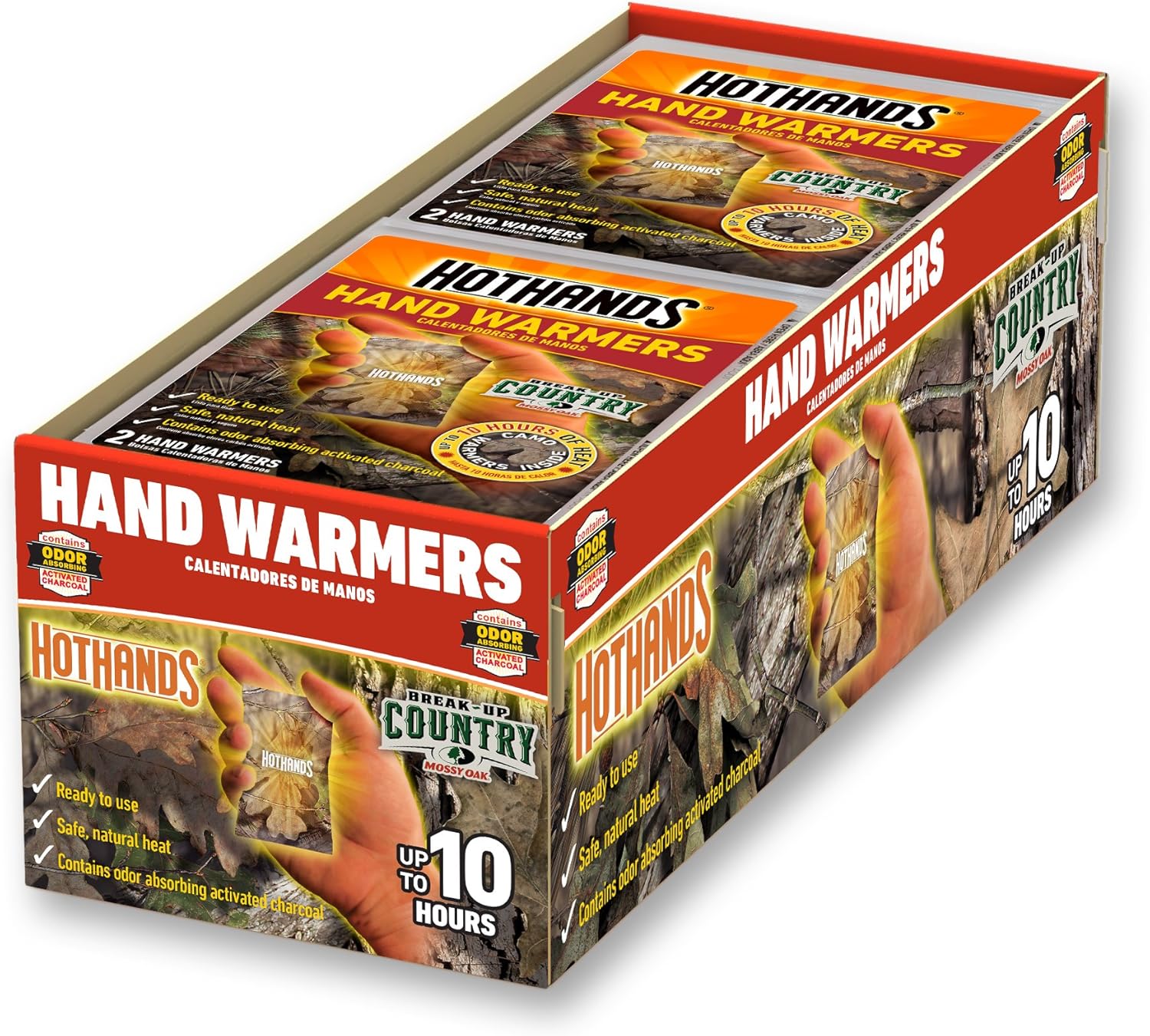 HotHands Mossy Oak Camo Hand Warmers - Long Lasting Natural Odorless Air Activated Warmers - Up to 10 Hours of Heat - 40 Pair