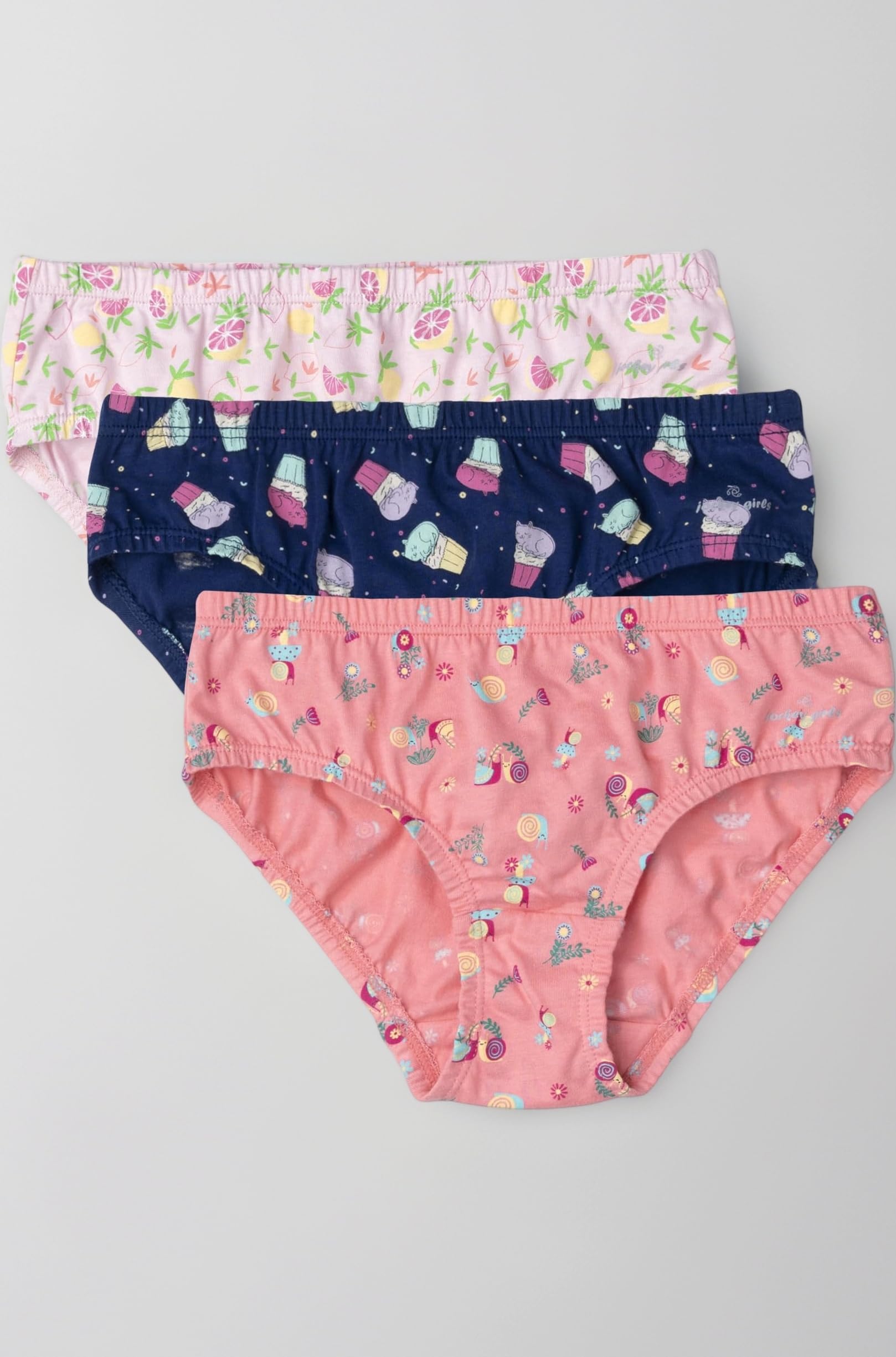 SG01 Girl's Super Combed Cotton Panty with Ultrasoft Waistband (Pack of 3)