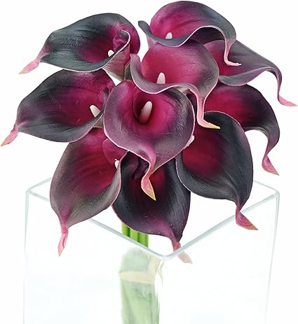 Amazon Fiveseasonstuff 10本造花オランダカイウ生花みたいリアルな手触りお祝い飾り生け花結婚式枯れない多色選択 造花 オンライン通販