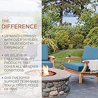 Vista 2 de Classic Accessories Ravenna - Funda de cojín cuadrada resistente al agua de 23 x 23 x 5 pulgadas, para asiento de exterior, funda de cojín