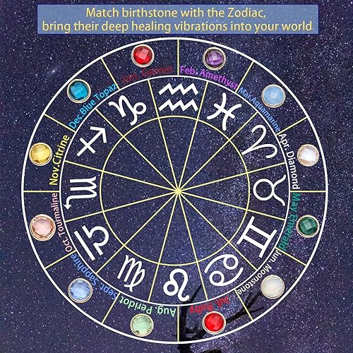 Miniatura 5 de TGOLM 14k Gold Plated Zodiac Birthstone Pendant Necklace, Horoscope Sign Charm Necklace for Women Girls' Birthday Gift