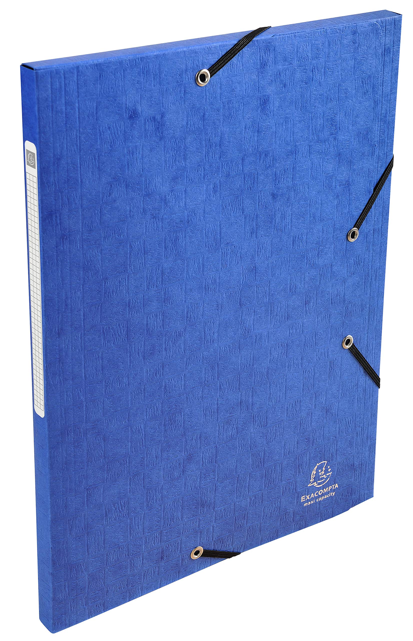 Exacompta 10 cartelline con elastico Scotten 3 lembi Maxi Capacity A4 blu