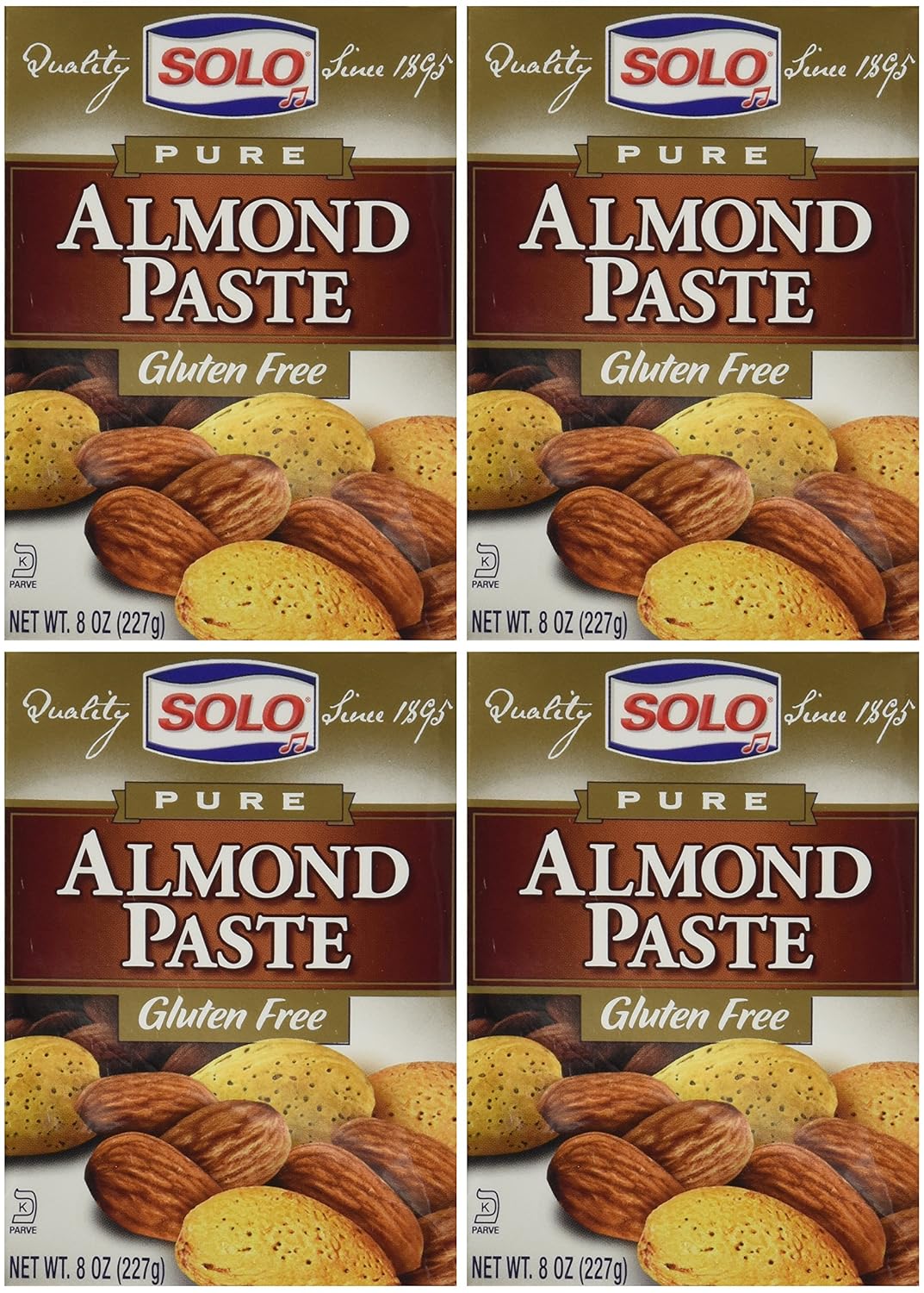 Solo Almond Paste, 8-Ounce Packages (Pack of 4)