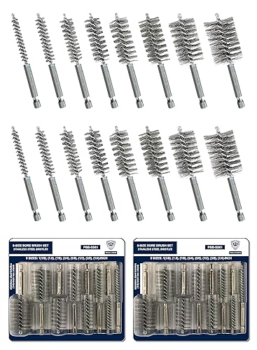 Juego de cepillos de acero inoxidable para taladro eléctrico, juego de cepillos de metal, cepillo de limpieza, 1 (18), 1.0, 78, 34, 58, 12, 38, 12,
