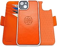 Vista 18 de Dreem Fibonacci - Funda tipo cartera para iPhone 14 Plus Funda desmontable de piel vegana 2 en 1 con soporte integrado, soporte para tarjetas