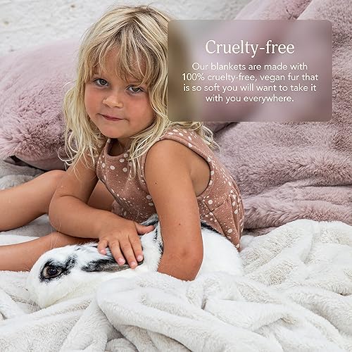 Miniatura 4 de UnHide Cuddle Puddle - Manta de piel sintética, de gran tamaño, ligera y extra suave, lavable a máquina, añade una capa de suavidad a cualquier cama