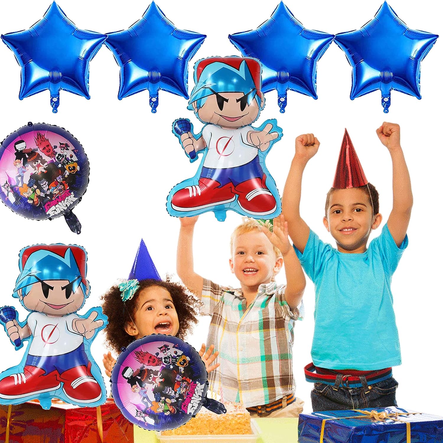 8 pcs Friday Night Funkin Balloons,Friday Night Funkin Birthday Party Supplies,Kids Birthday Party Favor Decorations Perfect for Your Themed Party : Toys & Games