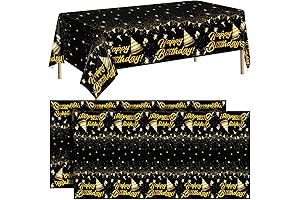 Happy2023 NewYear EVE rectangular BlacGoldParty Tablecloth