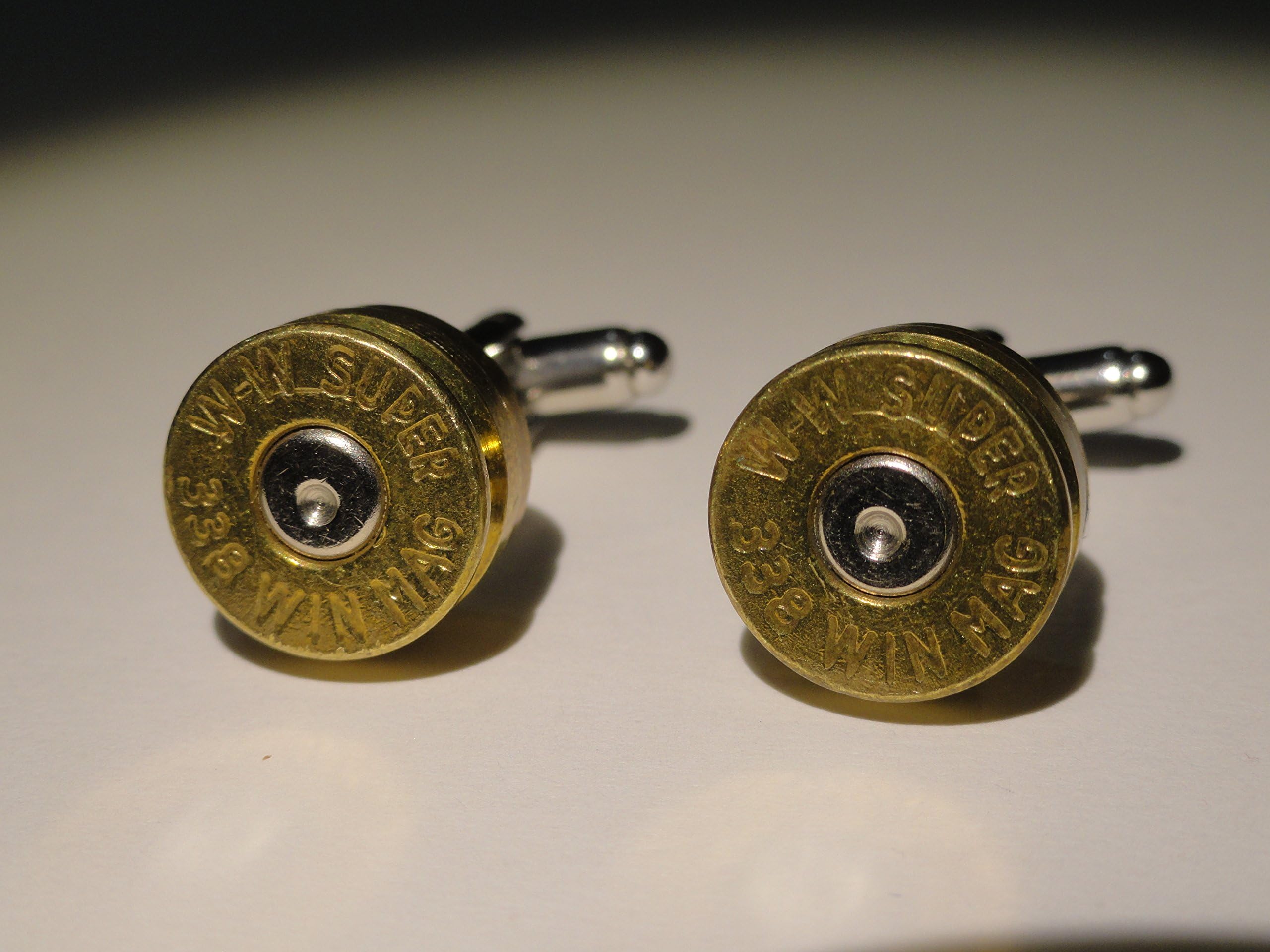 .338 Win Mag Caliber Ammo Cufflinks