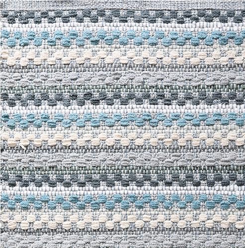 Miniatura 4 de Alfombra de baño de felpilla de 24 x 36 pulgadas, 100% algodón, suave, absorbente y lavable a máquina, color aguamarina