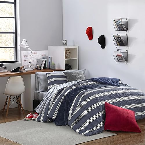 Miniatura 4 de Nautica - Juego de edredón TwinTwin XL, ropa de cama de algodón reversible con funda a juego, peso medio para uso durante todo el año, artículos