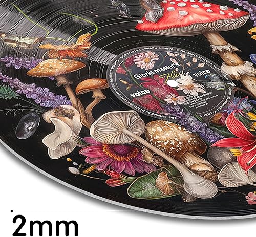 Miniatura 4 de HK Studio Decoración hippie, carteles para estética de habitación, arte botánico de pared, decoración de discos, 4 piezas de 12 pulgadas