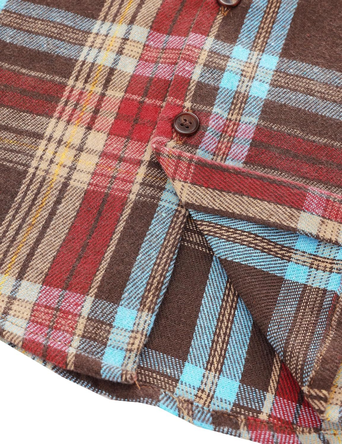 JOGAL Boys Plaid Shirt Long Sleeve Kids Button Down Shirts with Pocket for 6-14 Years - Image 6