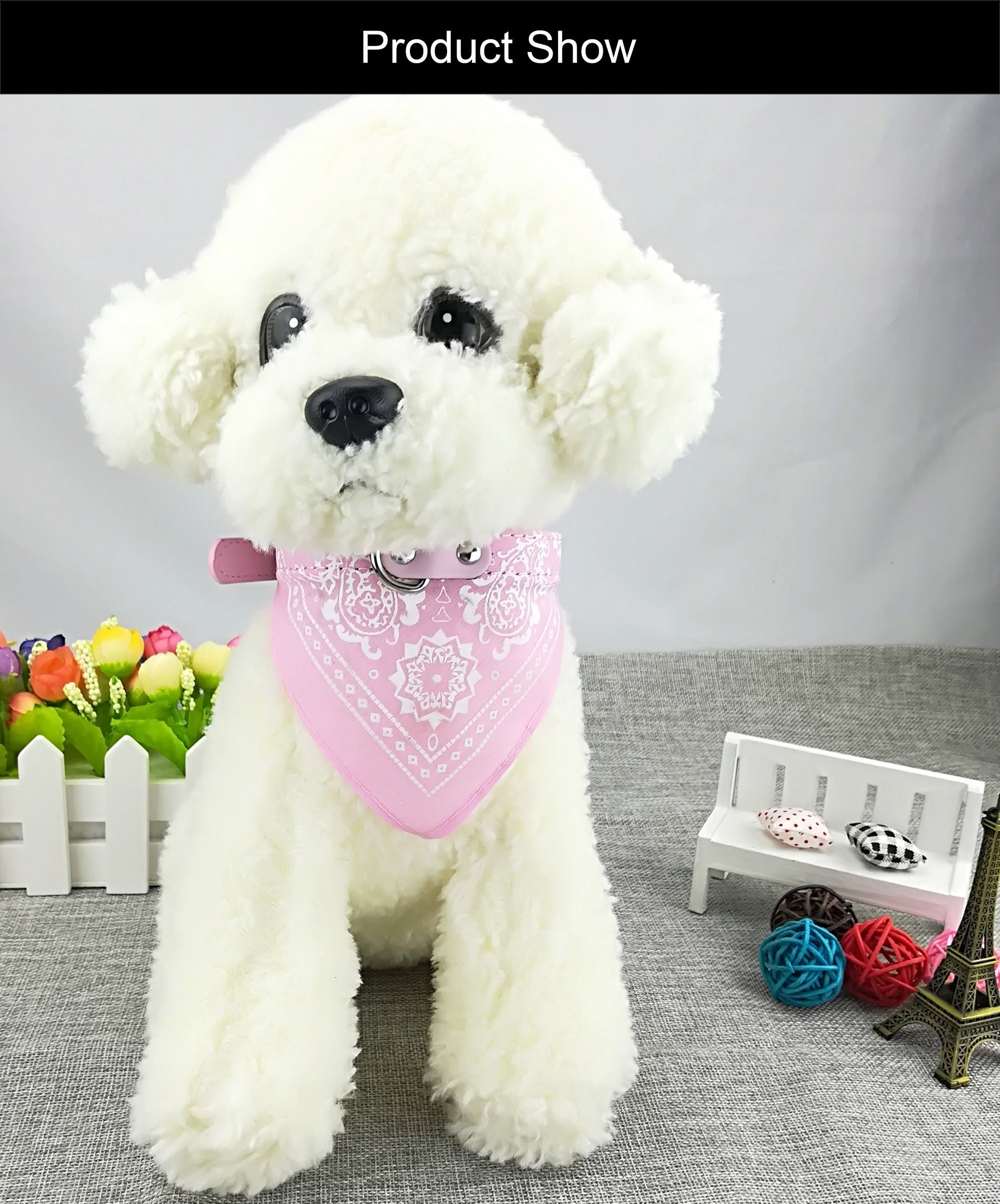 Bandana Con Collare Per Cani - Cotone E PU, Moda Unisex, Taglie S-XXL, Newtensina - Foto 4